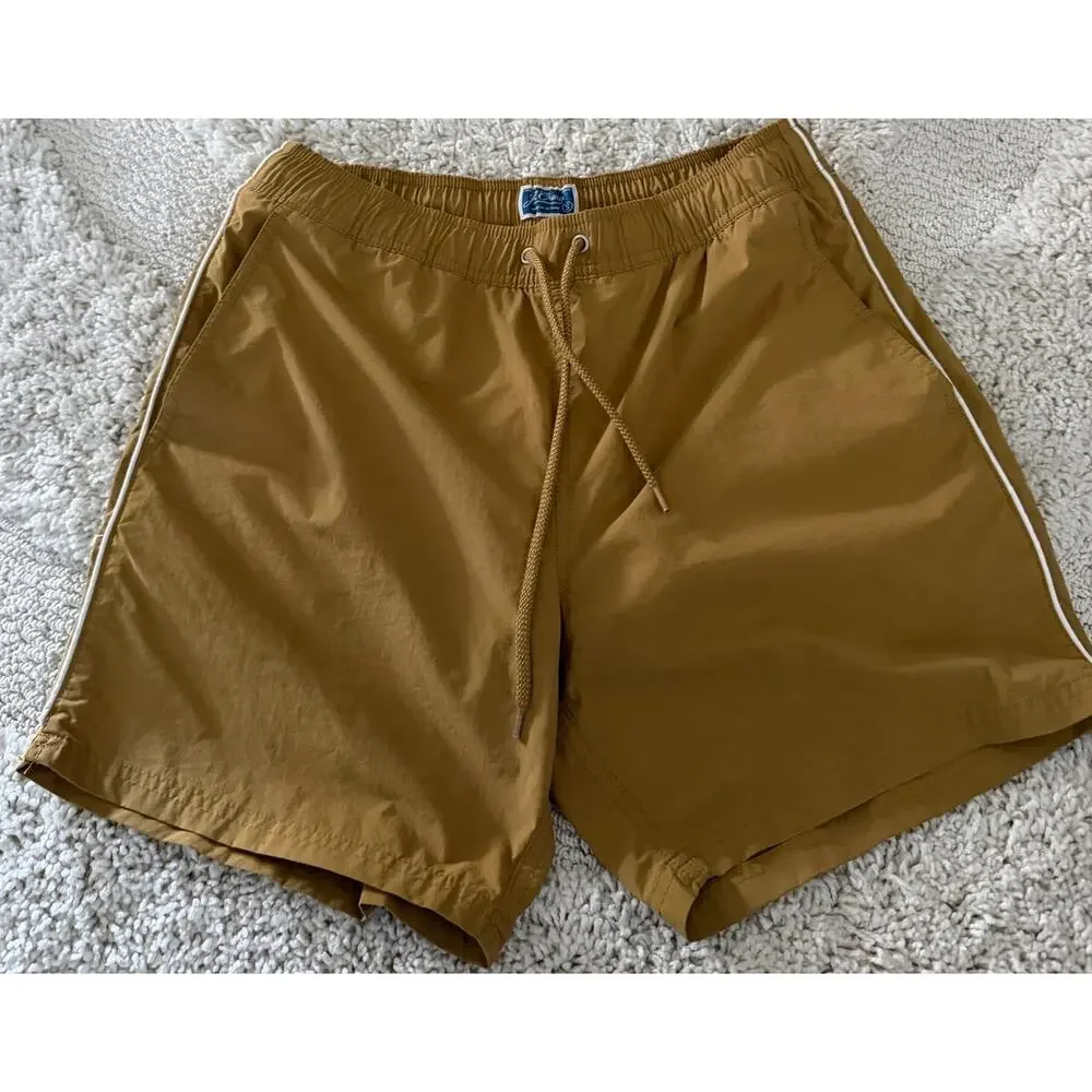J. Crew men's swim trunks mustard gold size small
